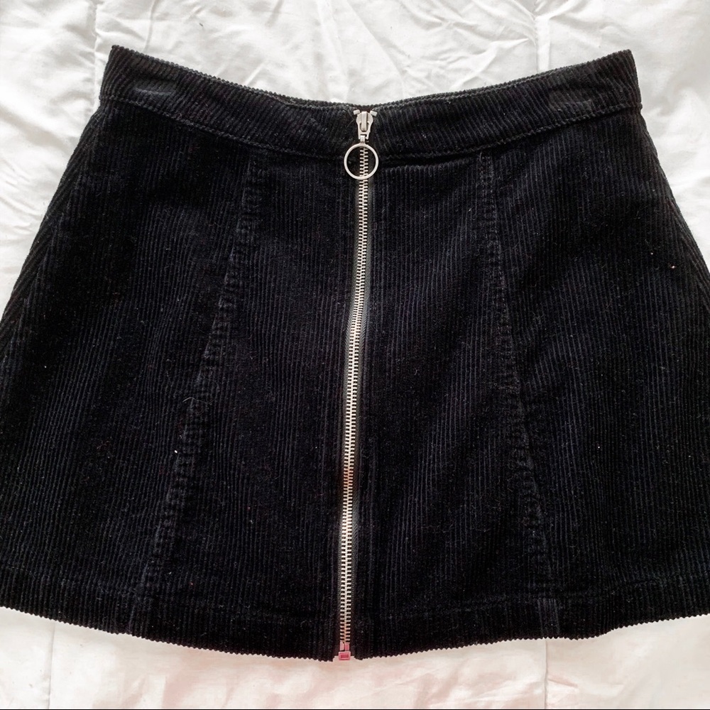 F21 Black Corduroy Skirt
